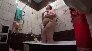 Online film Lesbian has installed a hidden camera in the bathroom at his girlfriend. Peeping behind a bbw with a big ass in the shower. Voyeur.