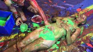 Online film VERY Naughty Sexy Girl, playing with Custard Pies and Messy Slime (Trailer)
