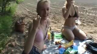 Online film Two Mistresses Take Slave On a Picnic