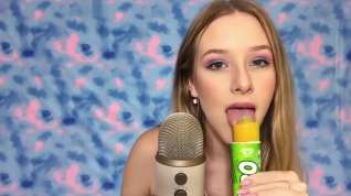 Online film ASMR nip cover Icypole suckin and lollipop lickin