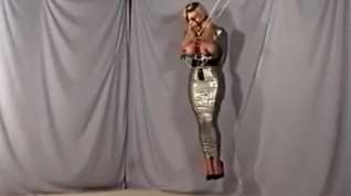 Online film Milf wrapped in duct tape and suspended