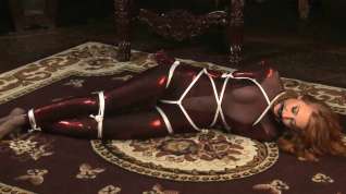 Online film Girl in Red Catsuit Gets Played With