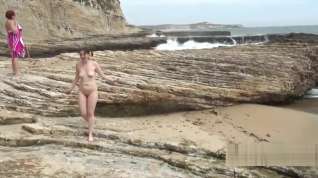 Online film Prowling Panther Beach - nudist group explores oceanside rock formations