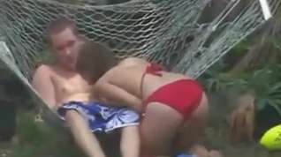 Online film Hot couple caught fucking in the yard