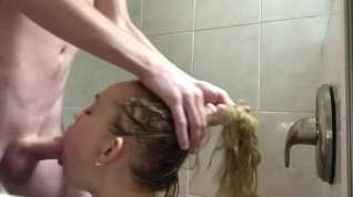 Online film 18 year old blonde teen deep throat in the shower