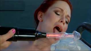 Online film redhead girl tortured with electric dildo