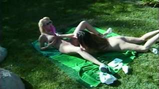 Online film Hot Asian and Blonde enjoy outdoor fuck with toys