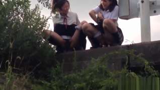 Online film Teens peeing in field