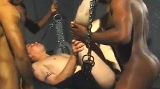 Online film boy in sling gangbang