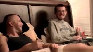 Online film Two amateur freaks jerk off together in a cheap motel room