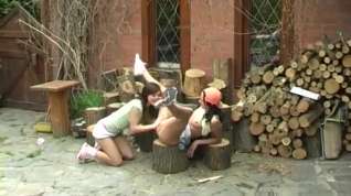 Online film Virtual sex cheerleader Cutting wood and