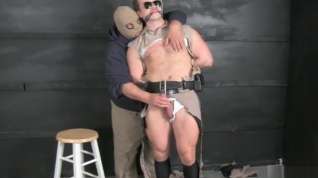 Online film Cop bound gagged stripped and jerked off.
