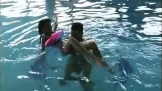 Online film Naked swim lesson & poolside fuck with tight bony teen PART 1