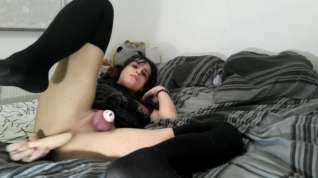 Online film Emo Trap In Chastity pounds fake penis And Eats Her Ruined agonorgasmos