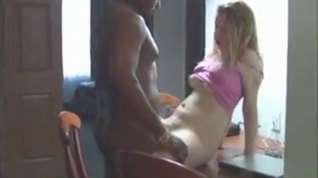 Online film Blonde chick fucked hard by two black dudes