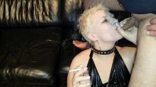 Online film Lana Ultra blond amateur german drunk blowjob cumshot while smoking
