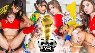 Online film Two Girls & One World Cup Preview - Jojo Kiss & Katya Rodriguez - WANKZVR