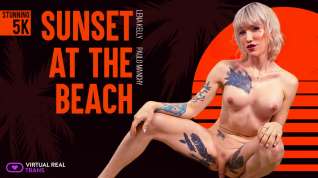 Online film Lena Kelly in Sunset at the beach - VirtualRealTrans