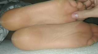 Online film Tan pantyhose feet and ass
