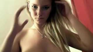 Online film Busty blonde teen teasing on webcam