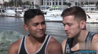 Online film Latin gay flip flop with creampie