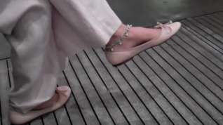 Online film candid indian dangling toe wiggle