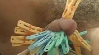 Online film Big tits mistress Cristian pulling on her slaves cock with a rope
