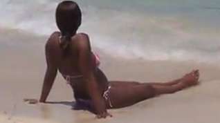 Online film Black girls in swimsuits partying, swimming, and showing off their bodies