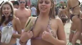 Online film horny chicks show their perky tits outdoor