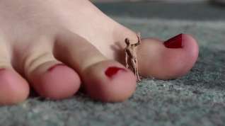 Online film Giantess Punishes Tinies Close up HQ SweetieFeetie Red Nails Feet