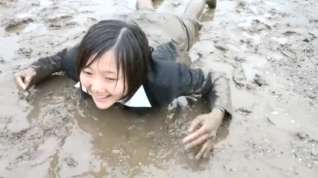 Online film Muddy japanese office girl.