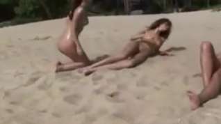 Online film Nudist beach girls posing