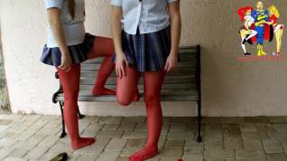 Online film Zoligirls red pantyhose girls