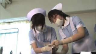 Online film treatment of nurses with latex gloves