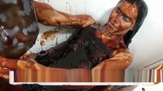 Online film WET Not to Wear (Wetlook Girl), for Chocolate Topping (Messy Girl)