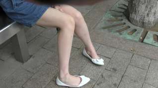 Online film candid asian girl flats and shoeplay