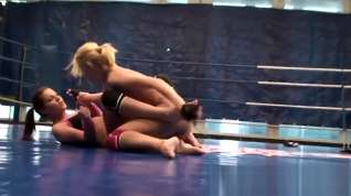 Online film Alluring euro wrestles on the floor