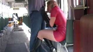 Online film gloves blowjob in tram