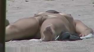 Online film Nude beach sexy girls craze voyeur video