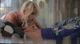 Online film Bigtit blond blows in seductive nightgown