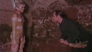 Online film Totally helpless blonde dominated and humiliated in a moldy basement