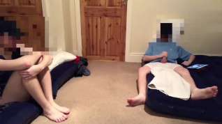 Online film Soccer chav lad wanks off in front of room mate - role play fantasy