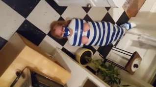 Online film Duct tape mummy girl struggles through apartment