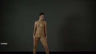 Online film Brunette gymnast showing of her ass