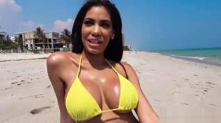 Online film I picked up a hot latina on the beach! - Shay Evans