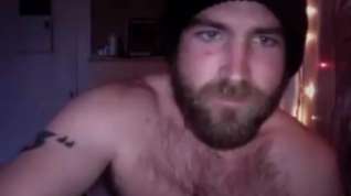 Online film Handsome bearded hairy str8 hipster jerk and cum on cam