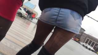 Online film slow motion spy cam under russian bitch in denim miniskirt! shame on her !