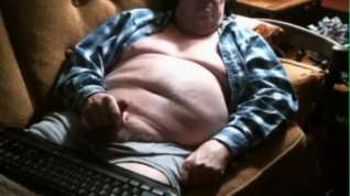 Online film grandpa stroke on webcam