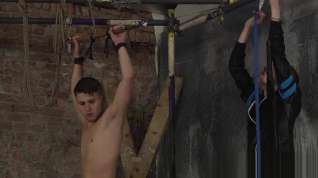 Online film Roped up twink Dmitry Osten has dick and ass cheeks slapped