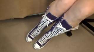 Online film Sexy Converse Knee Hi boots shoeplay